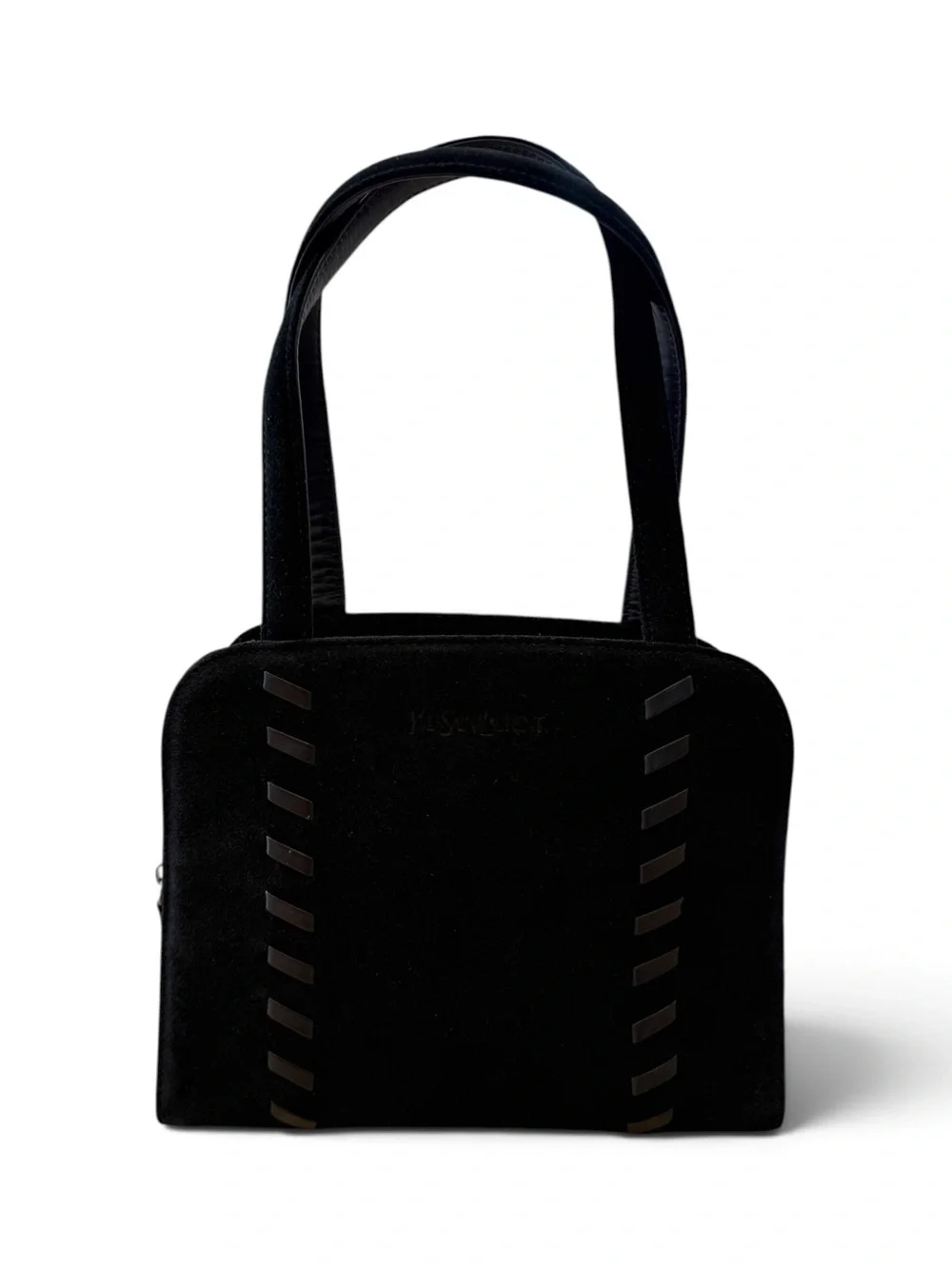 YSL Black Suede Handbag - Women's Everyday Bag